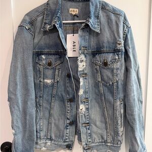 NWT! ABLE Women’s Distressed Denim Jacket